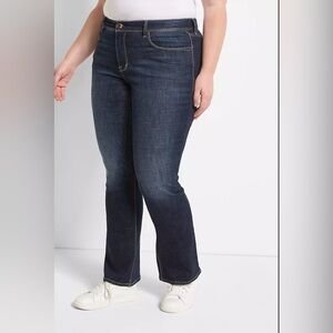 Seven 7 Medium Wash Mid Rise Flare Bootcut Denim Embroidered Western Blue Jeans